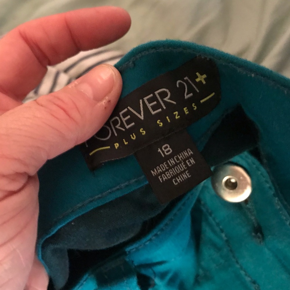 Teal jeans